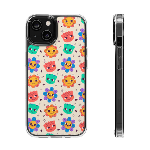 Face Floral - iPhone Clear Cases iPhone 14 Without gift packaging - phone cases