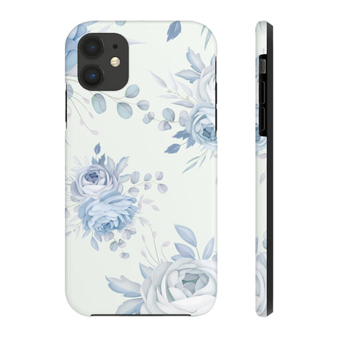 Classic Blue Floral - iPhone Tough Cases iPhone 11 - phone cases