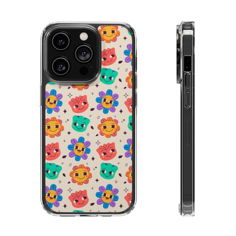 Face Floral - iPhone Clear Cases iPhone 14 Pro Without gift packaging - phone cases