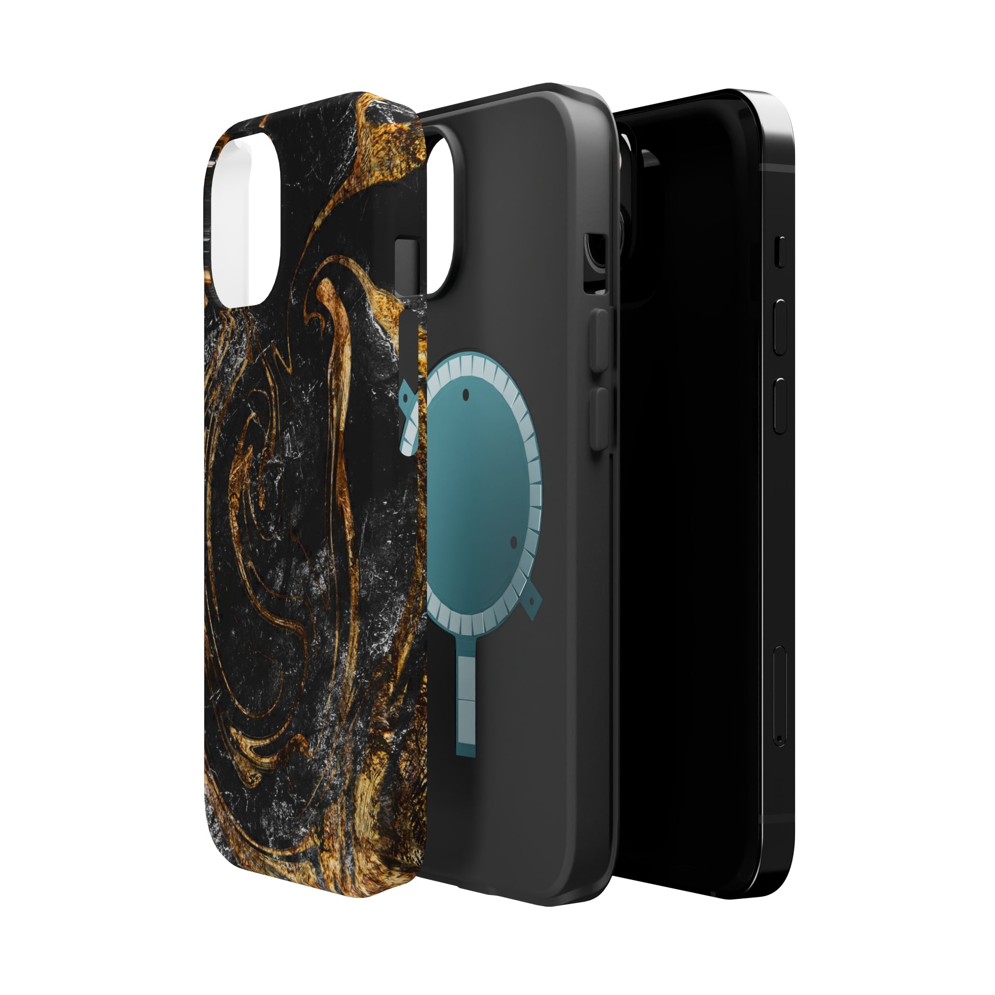 Golden Liquid Marble - MagSafe Cases - phone cases