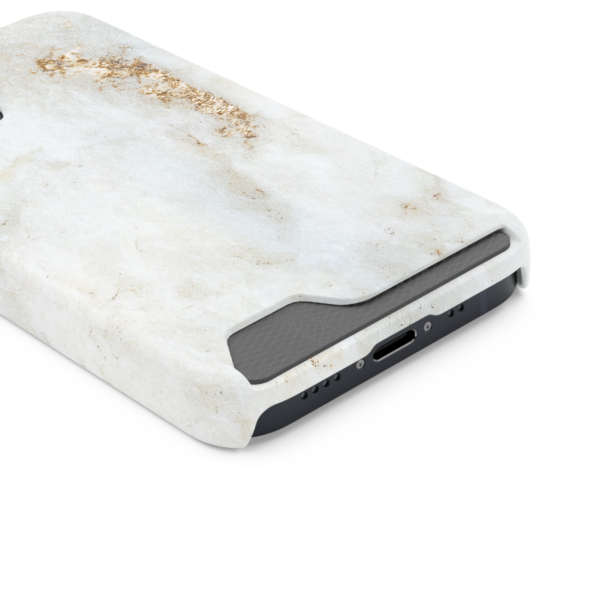 White Golden Marble - Card Holder Cases - phone cases