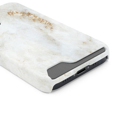 White Golden Marble - Card Holder Cases - phone cases