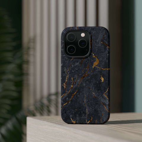 Black Golden Marble - MagSafe Cases - phone cases