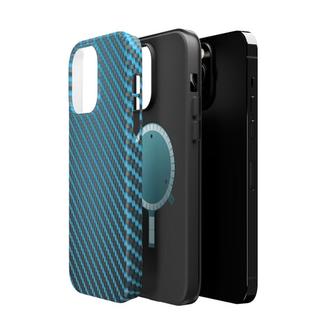 Blue carbon fiber - MagSafe Cases - phone cases