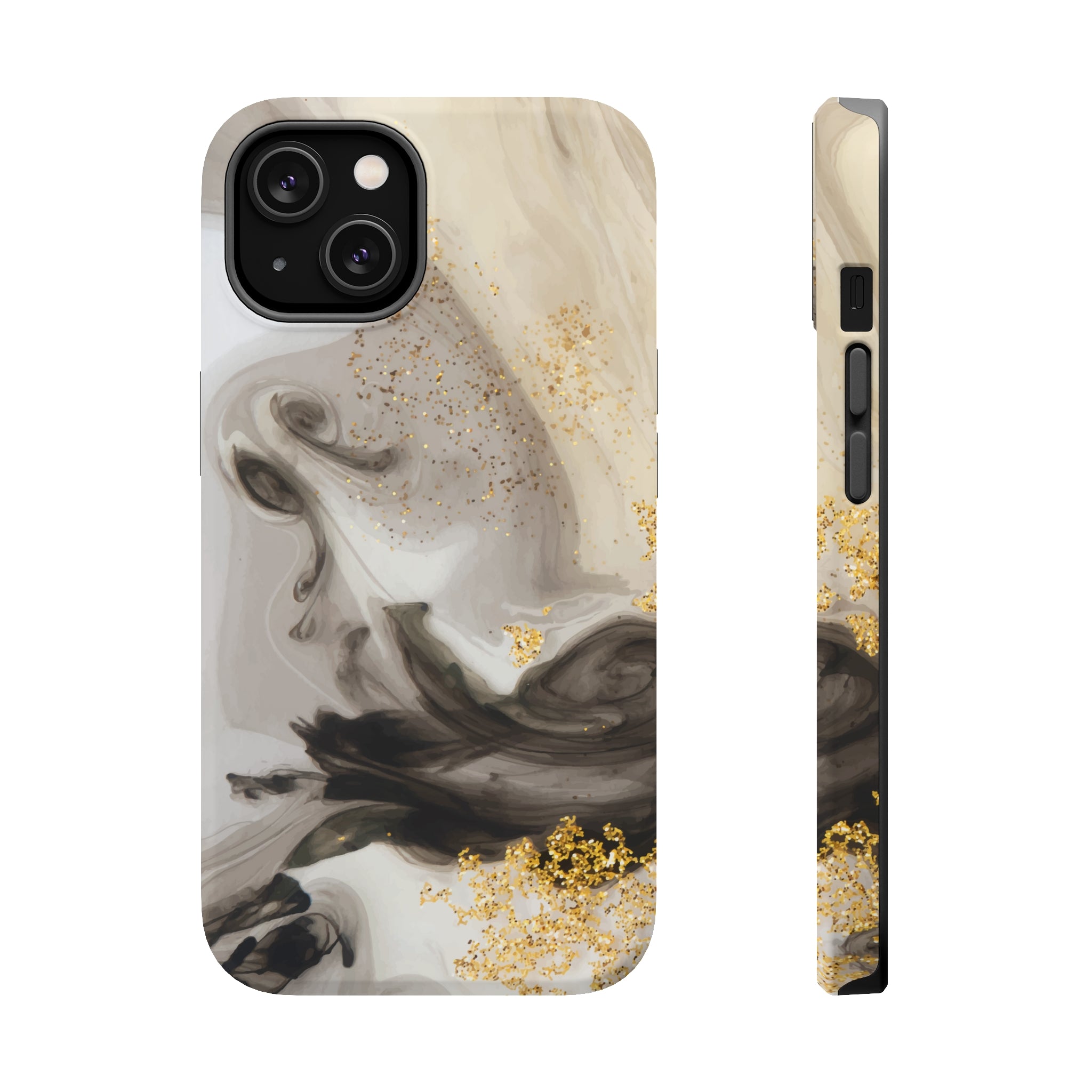 Gold Glitter - MagSafe Cases iPhone 14 Matte - phone cases