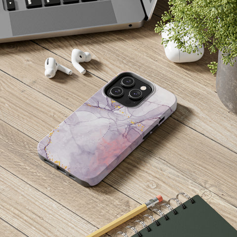 White Liquid Marble - iPhone Tough Cases - phone cases