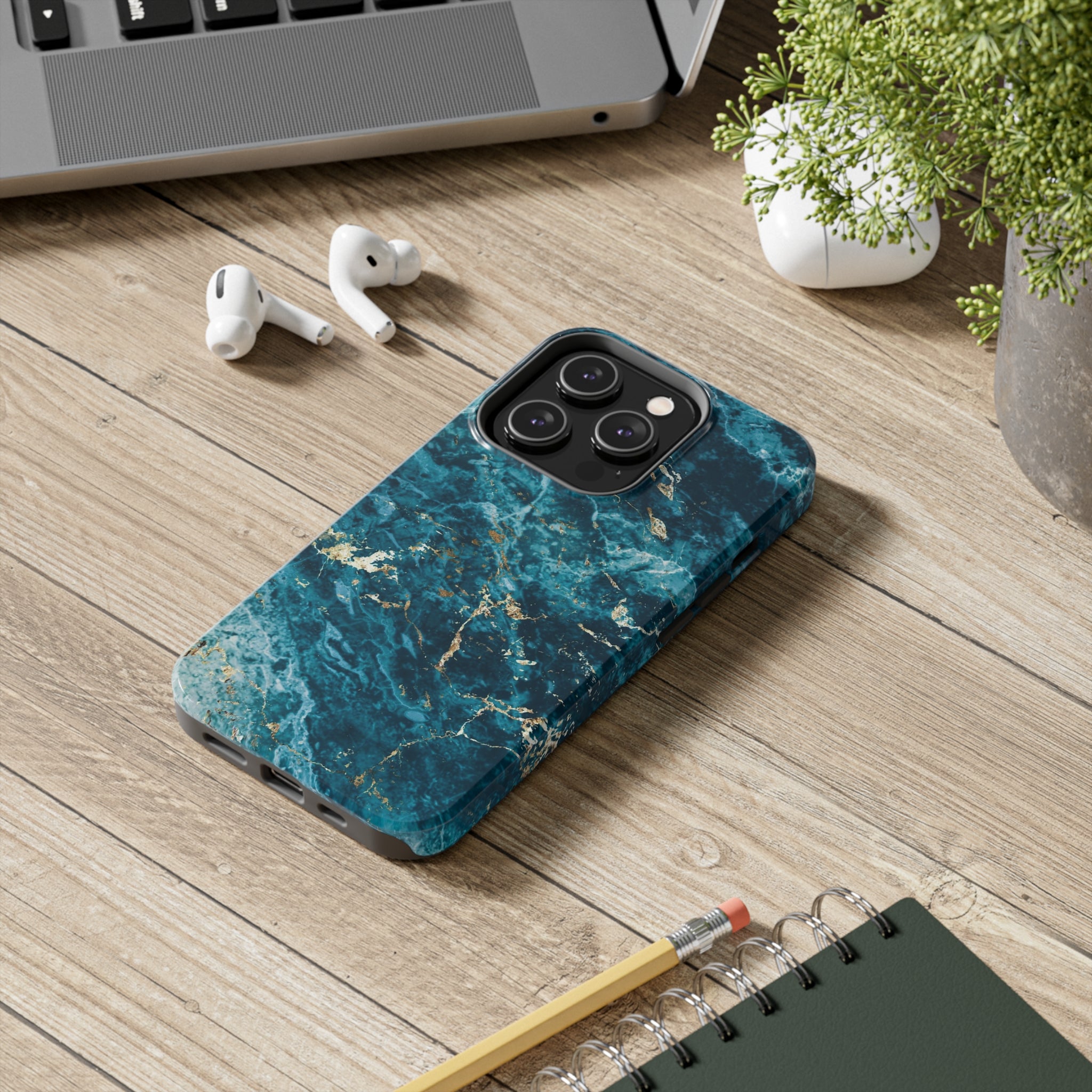 Liquid Blue marble - iPhone Tough Cases - phone cases