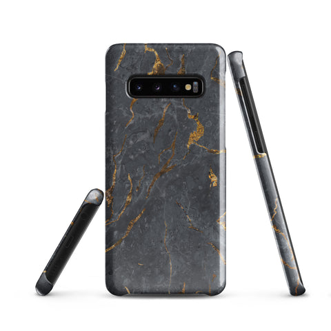 Black Golden Marble - Samsung Snap case Glossy Samsung Galaxy S10 - phone cases