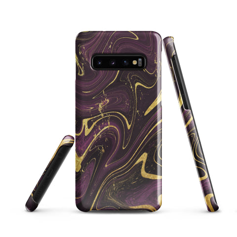 Golden Liquid Marble - Samsung Snap case Glossy Samsung Galaxy S10 - phone cases