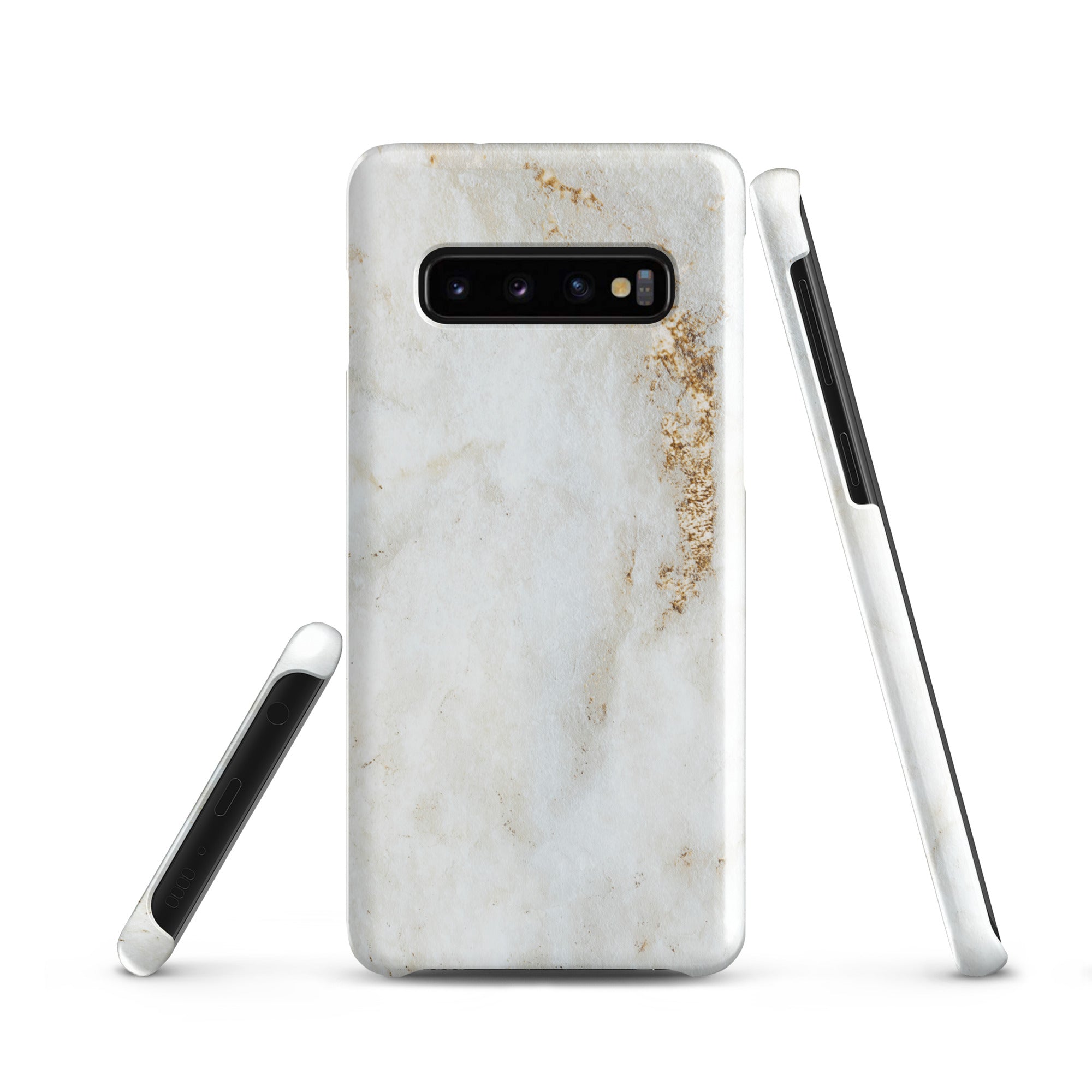 White Golden Marble - Samsung Snap case Glossy Samsung Galaxy S10 - phone cases