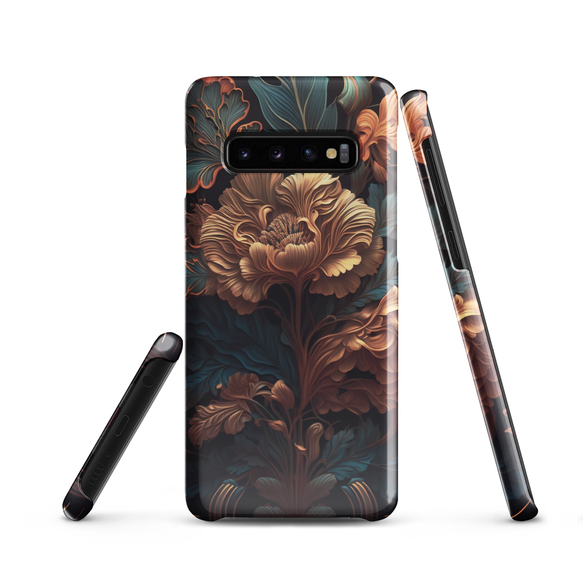 Dark floral - Samsung Snap case Glossy Samsung Galaxy S10 - phone cases