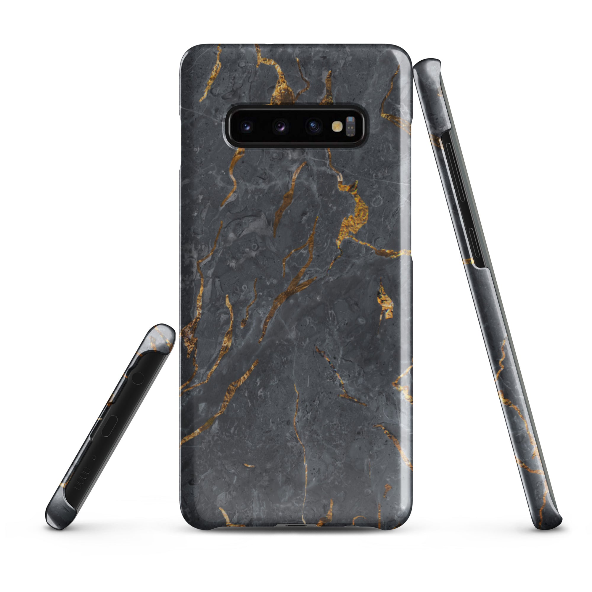 Black Golden Marble - Samsung Snap case Glossy Samsung Galaxy S10 Plus - phone cases