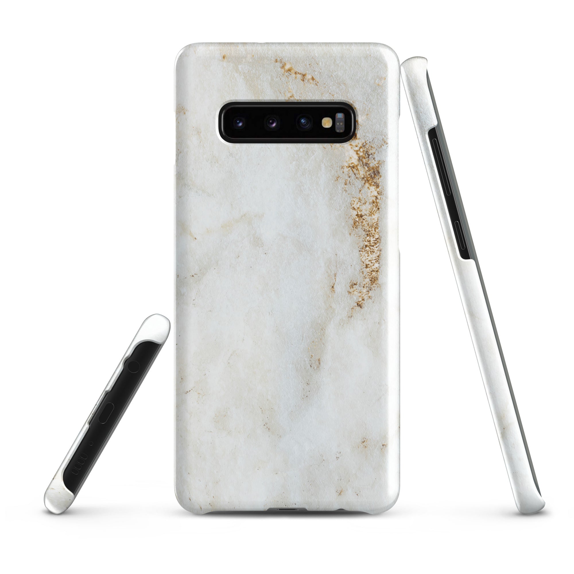 White Golden Marble - Samsung Snap case Glossy Samsung Galaxy S10 Plus - phone cases