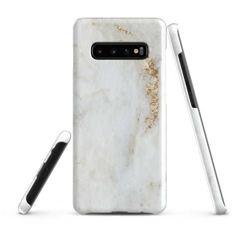 White Golden Marble - Samsung Snap case Glossy Samsung Galaxy S10 Plus - phone cases