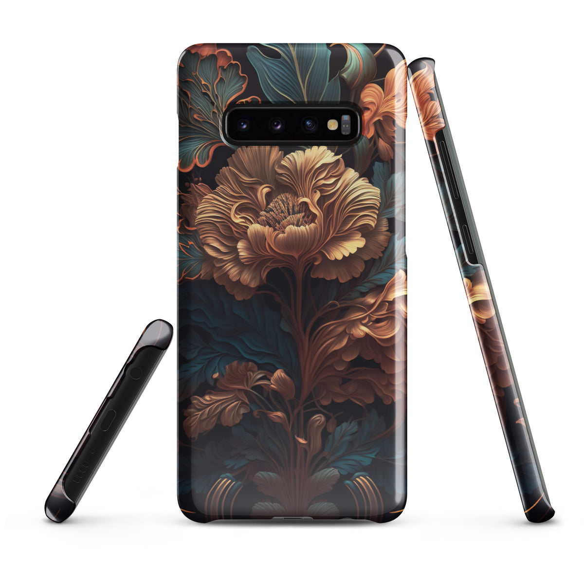 Dark floral - Samsung Snap case Glossy Samsung Galaxy S10 Plus - phone cases