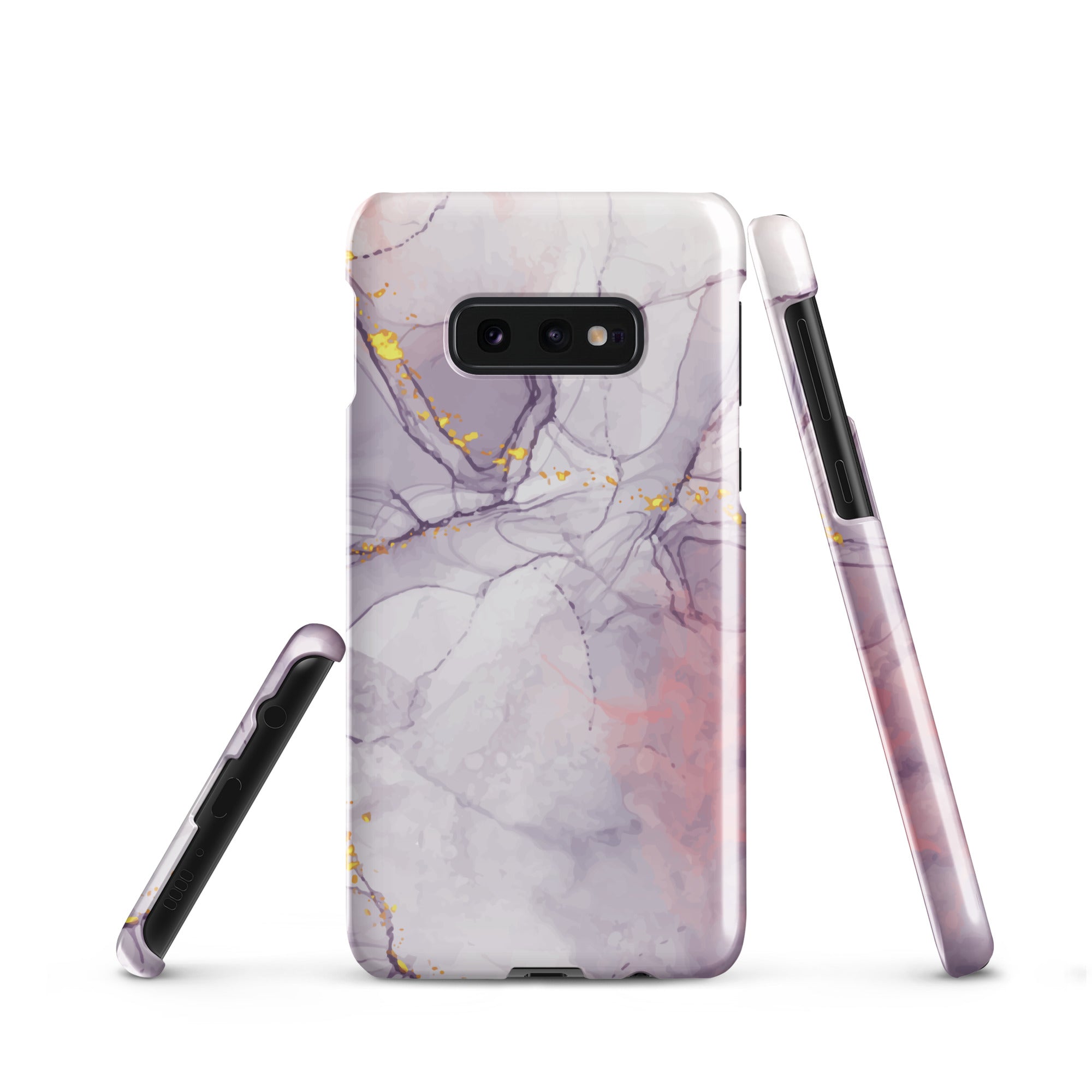 White Liquid Marble - Samsung Snap case Glossy Samsung Galaxy S10e - phone cases