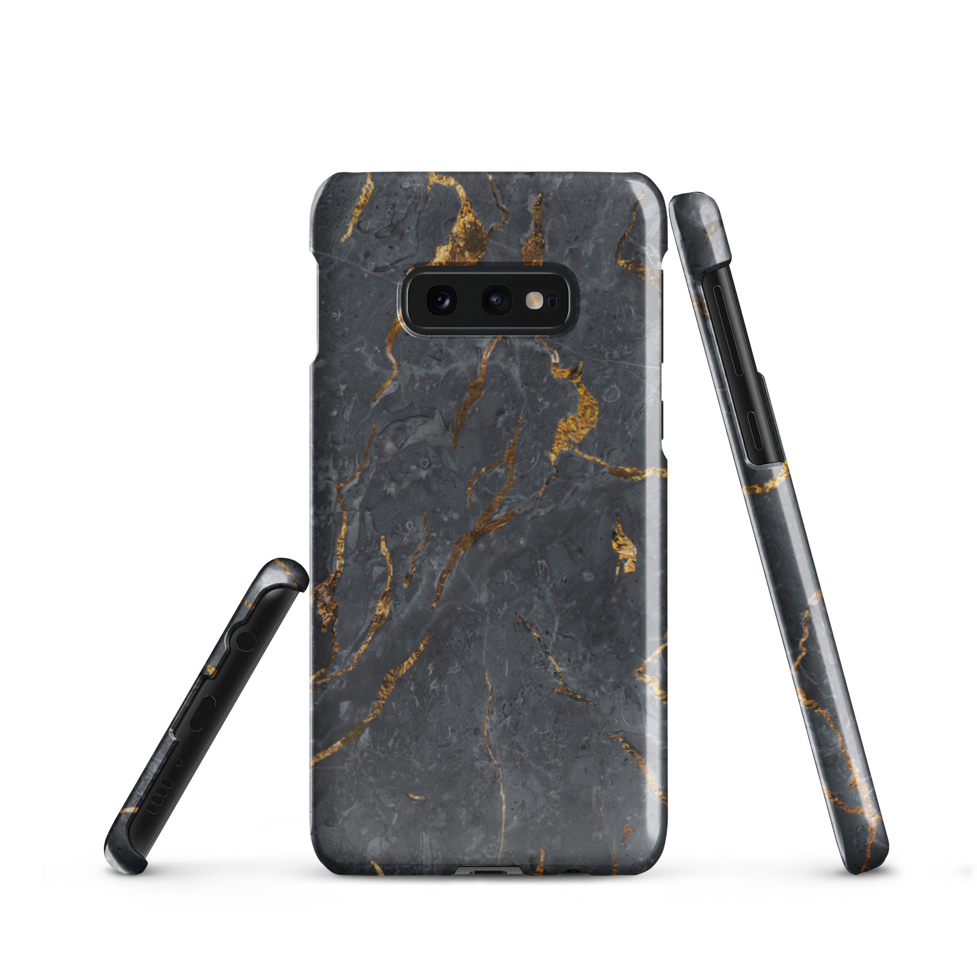 Black Golden Marble - Samsung Snap case Glossy Samsung Galaxy S10e - phone cases