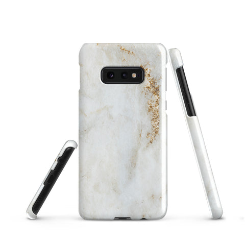 White Golden Marble - Samsung Snap case Glossy Samsung Galaxy S10e - phone cases