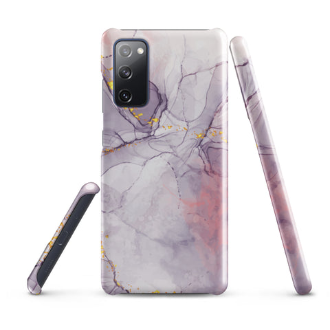 White Liquid Marble - Samsung Snap case Glossy Samsung Galaxy S20 FE - phone cases