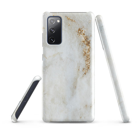 White Golden Marble - Samsung Snap case Glossy Samsung Galaxy S20 FE - phone cases