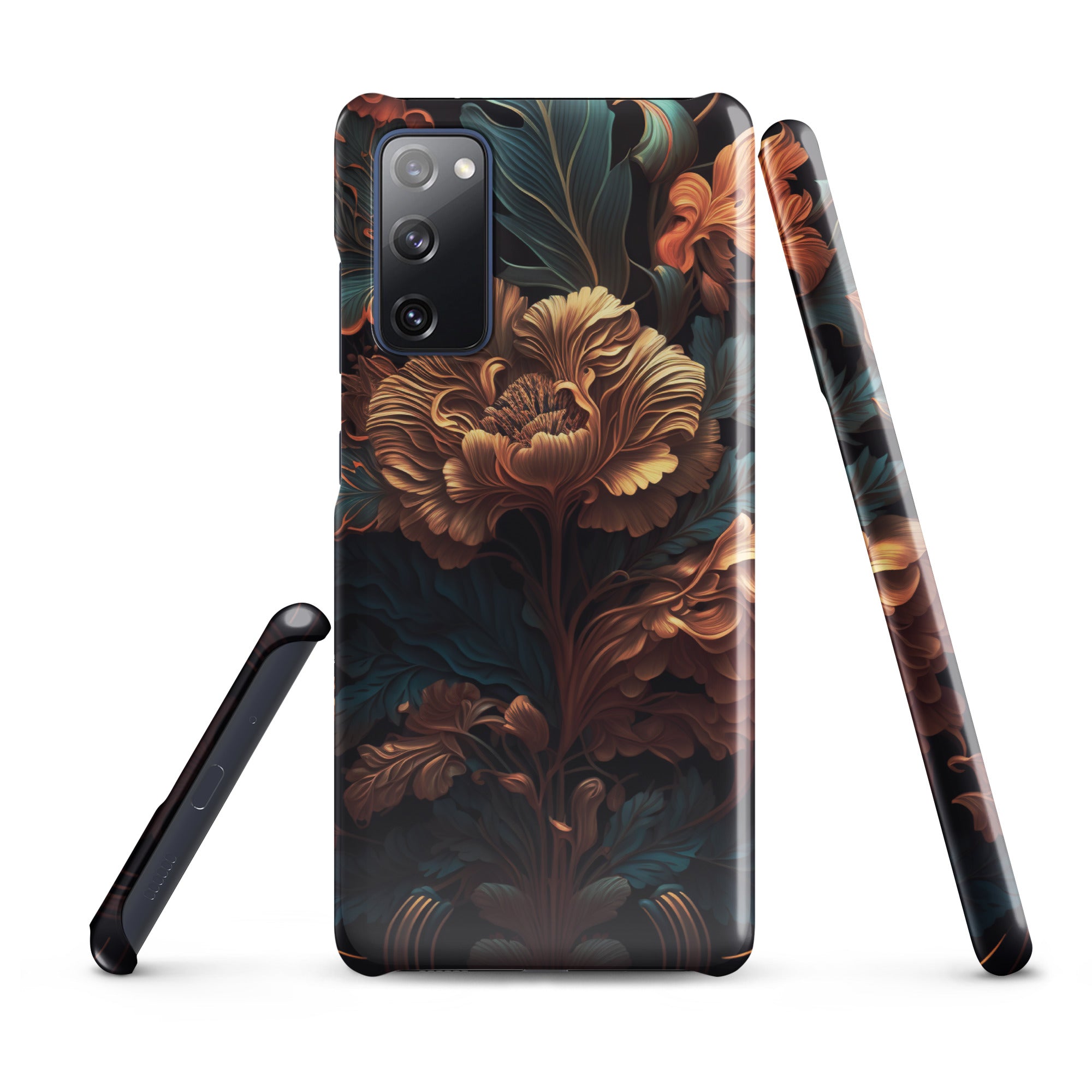 Dark floral - Samsung Snap case Glossy Samsung Galaxy S20 FE - phone cases