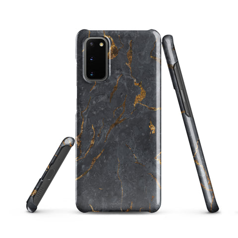 Black Golden Marble - Samsung Snap case Glossy Samsung Galaxy S20 - phone cases