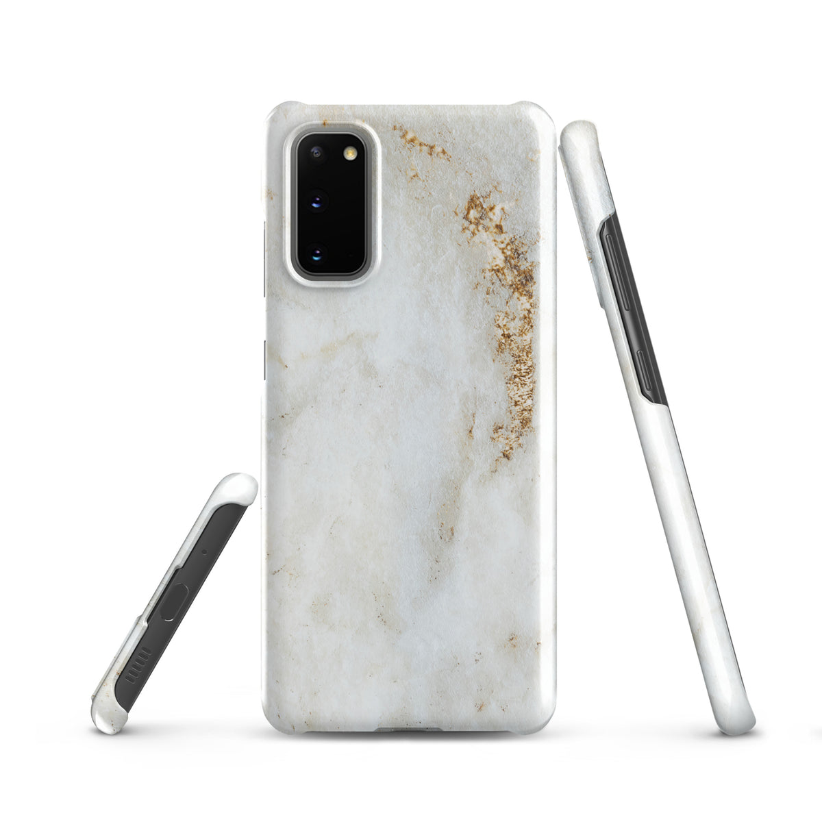 White Golden Marble - Samsung Snap case Glossy Samsung Galaxy S20 - phone cases