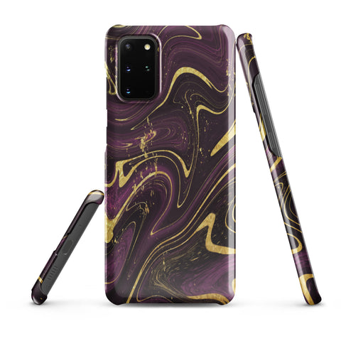 Golden Liquid Marble - Samsung Snap case Glossy Samsung Galaxy S20 Plus - phone cases