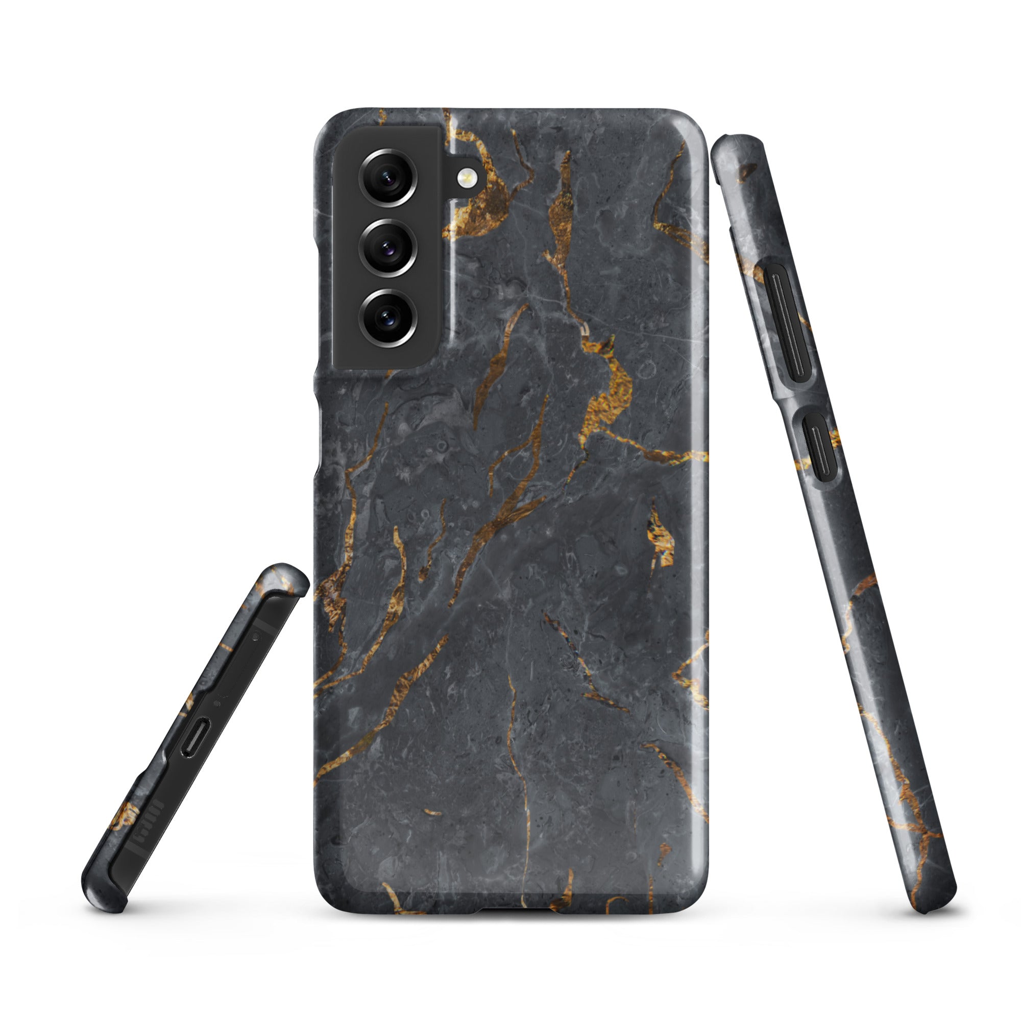 Black Golden Marble - Samsung Snap case Glossy Samsung Galaxy S21 FE - phone cases