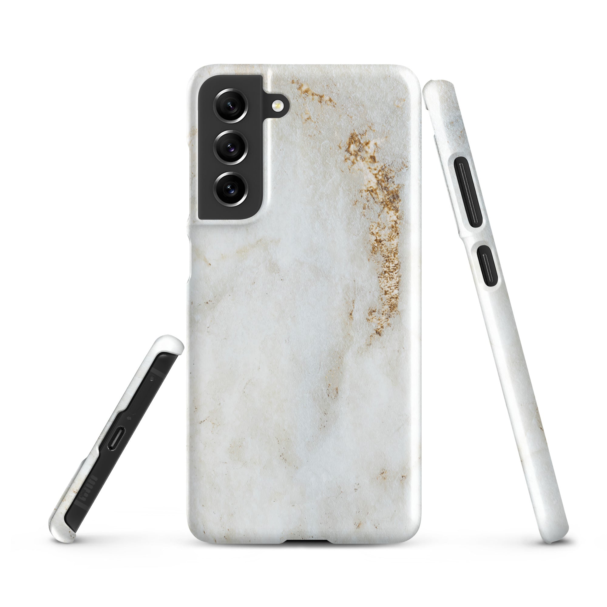 White Golden Marble - Samsung Snap case Glossy Samsung Galaxy S21 FE - phone cases