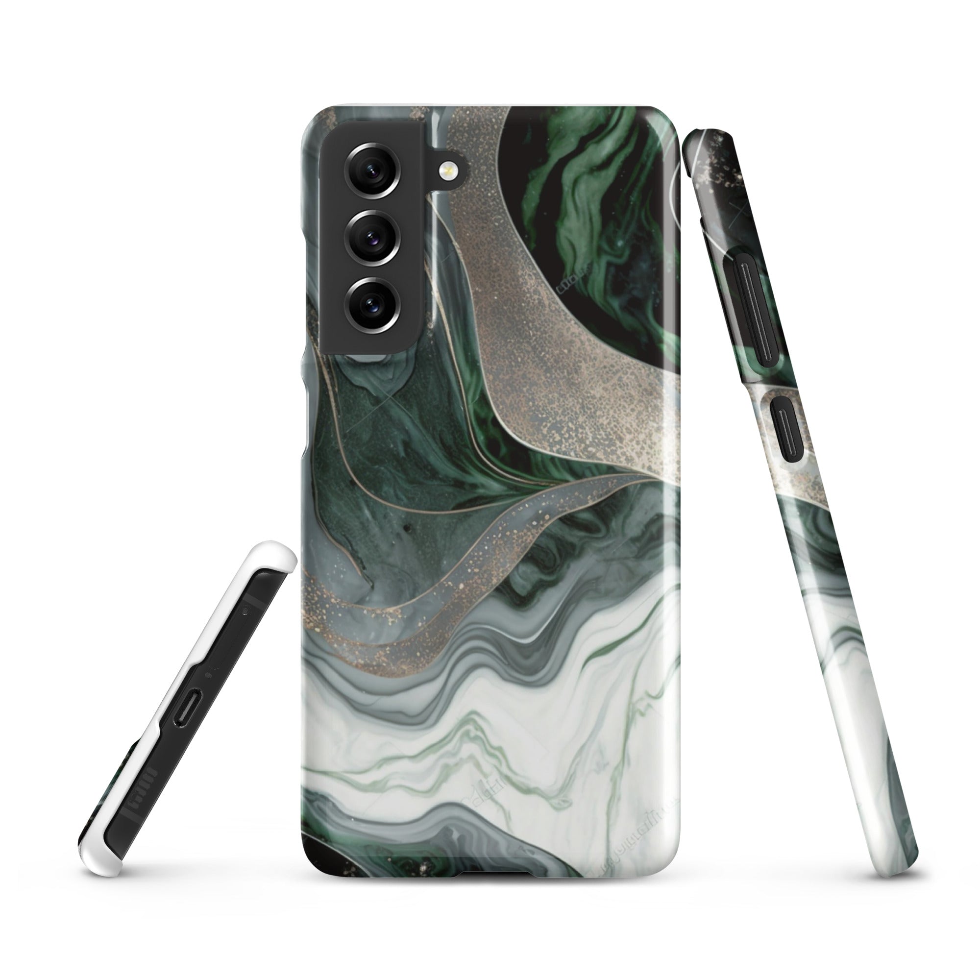 Green Marble - Samsung Snap case Glossy Samsung Galaxy S21 FE - phone cases