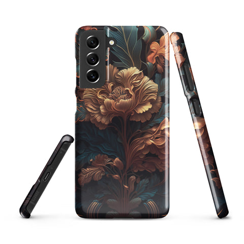 Dark floral - Samsung Snap case Glossy Samsung Galaxy S21 FE - phone cases