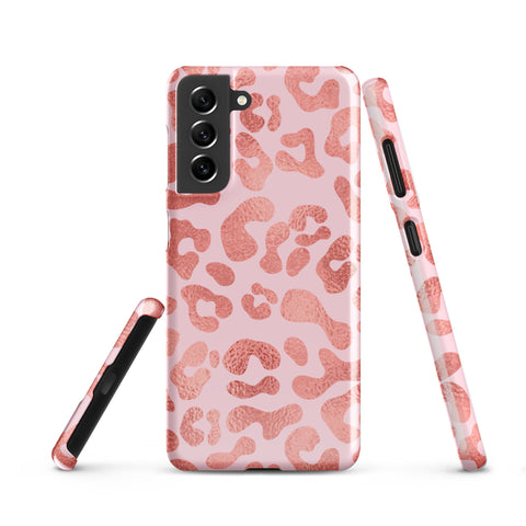 Pink Leopard - Samsung Snap case Glossy Samsung Galaxy S21 - phone cases