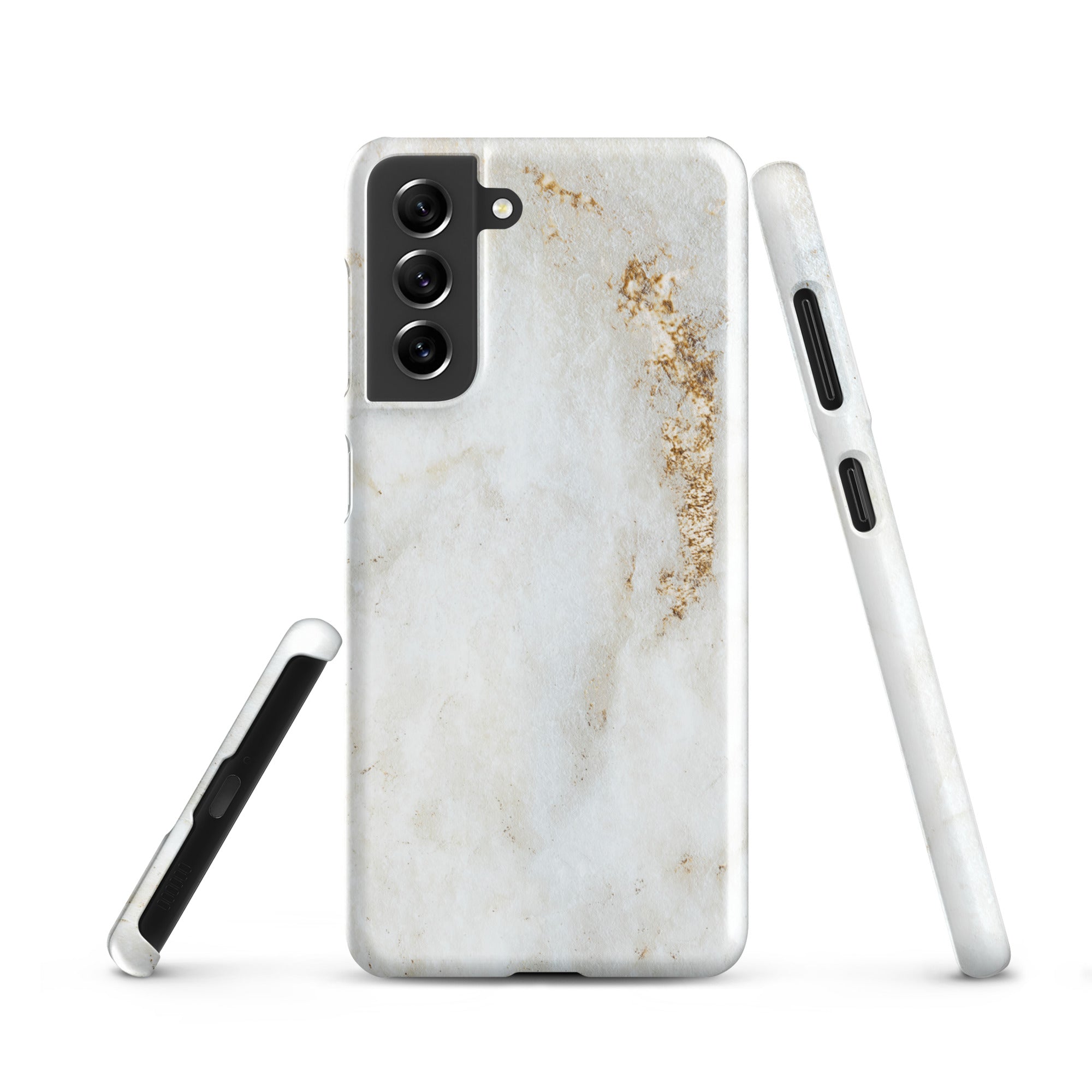 White Golden Marble - Samsung Snap case Glossy Samsung Galaxy S21 - phone cases