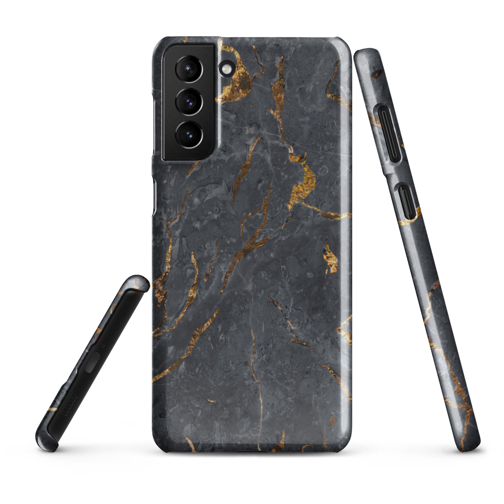 Black Golden Marble - Samsung Snap case Glossy Samsung Galaxy S21 Plus - phone cases