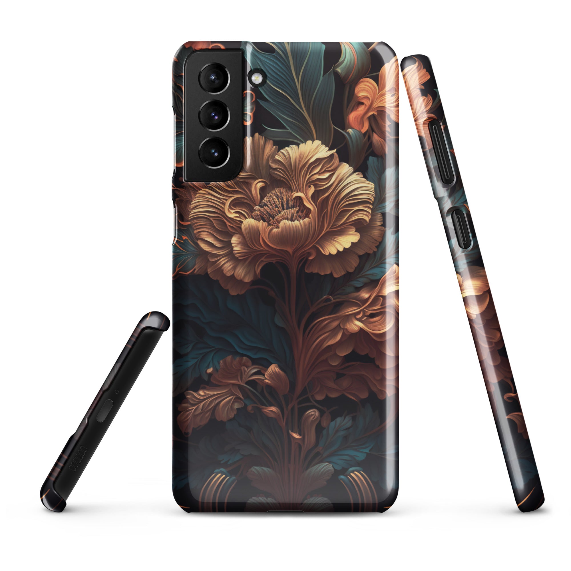 Dark floral - Samsung Snap case Glossy Samsung Galaxy S21 Plus - phone cases