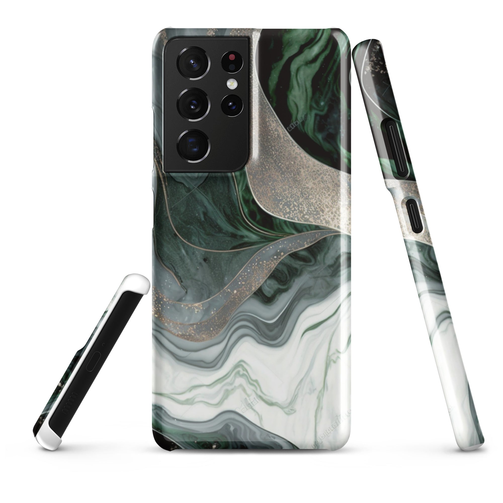 Green Marble - Samsung Snap case Glossy Samsung Galaxy S21 Ultra - phone cases