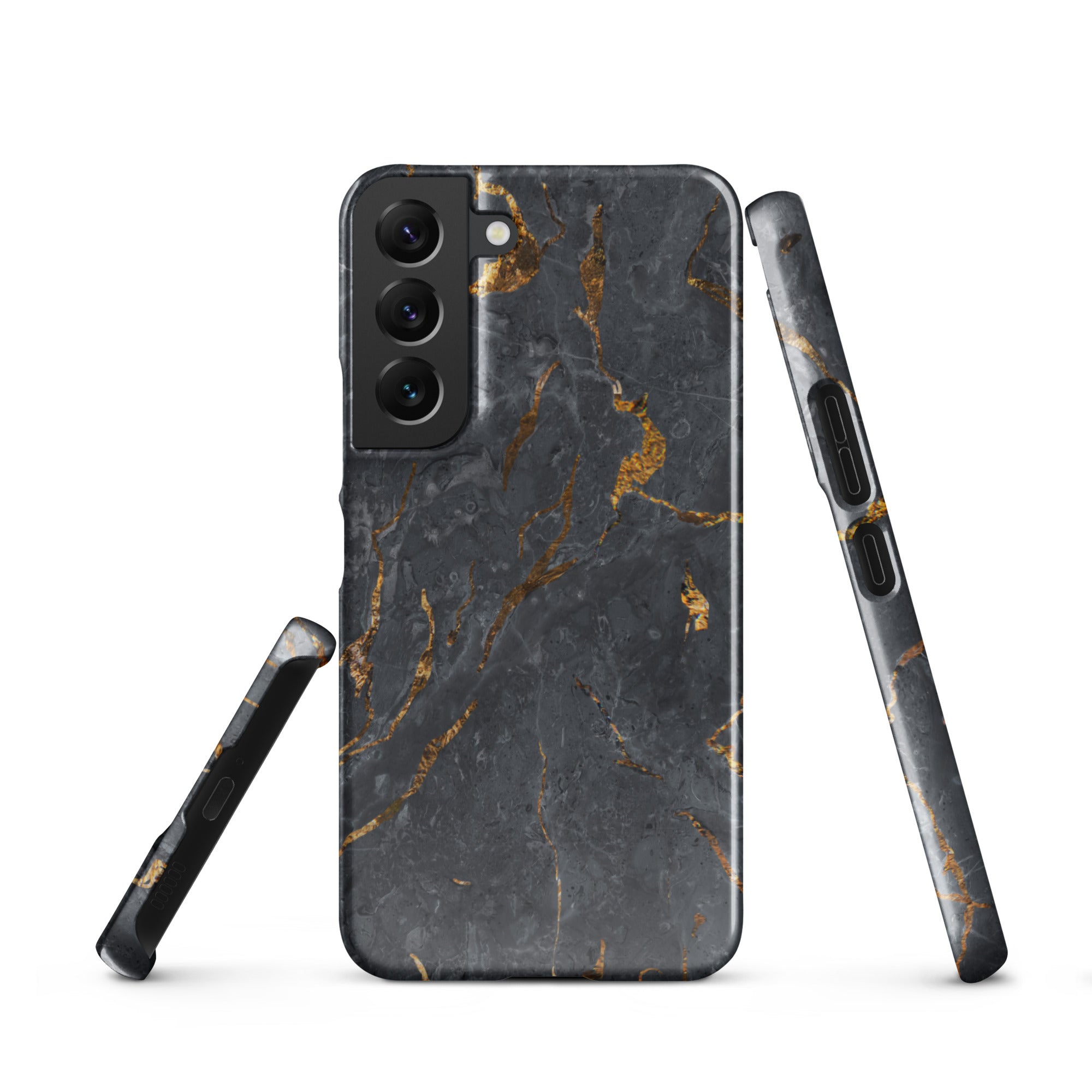 Black Golden Marble - Samsung Snap case Glossy Samsung Galaxy S22 - phone cases