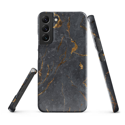 Black Golden Marble - Samsung Snap case Glossy Samsung Galaxy S22 Plus - phone cases