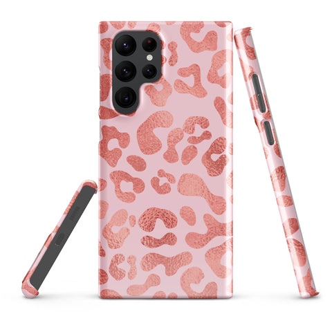 Pink Leopard - Samsung Snap case Glossy Samsung Galaxy S22 Ultra - phone cases