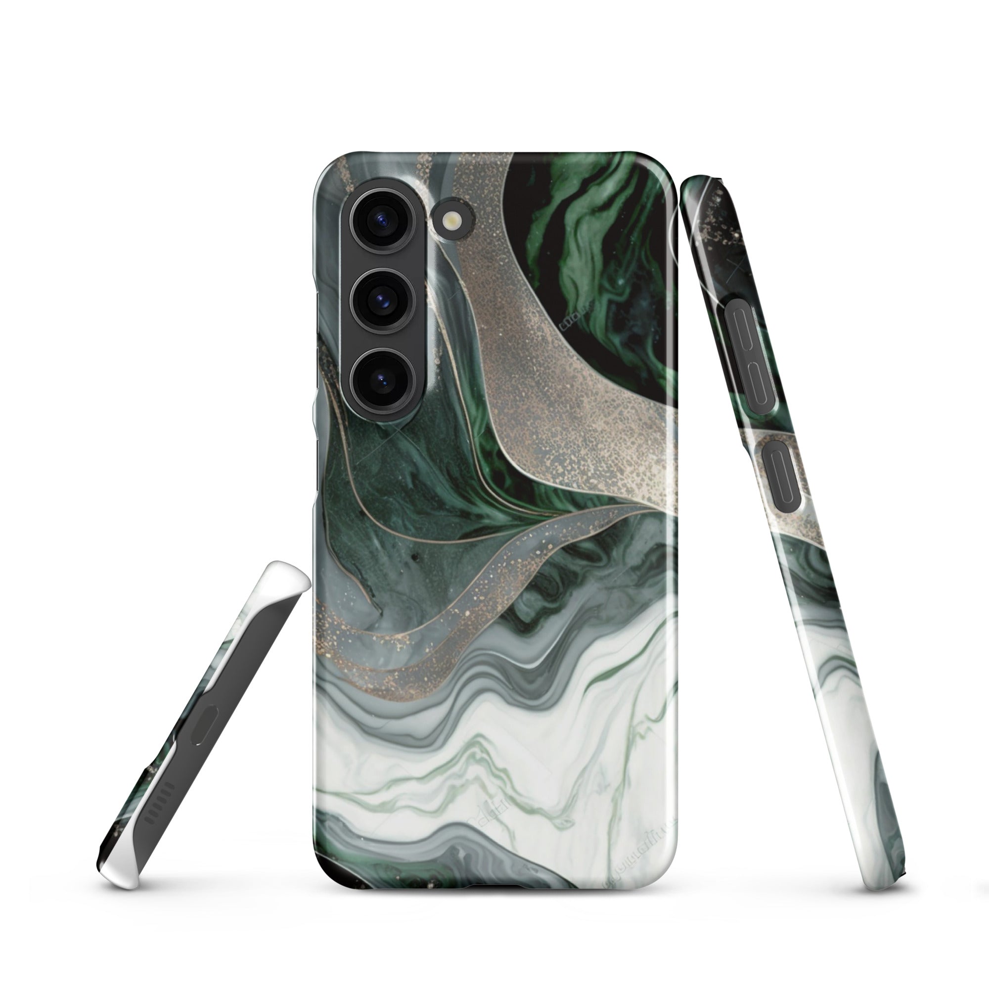 Green Marble - Samsung Snap case Glossy Samsung Galaxy S23 - phone cases