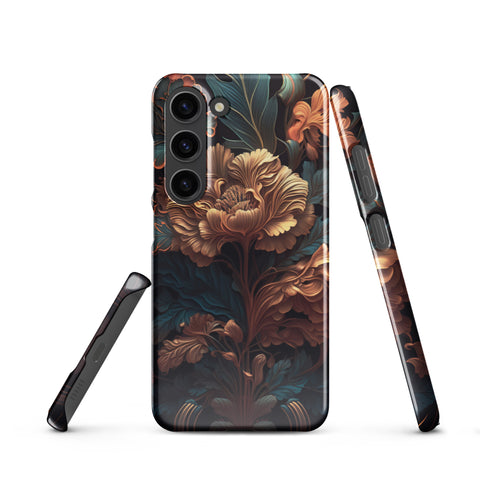 Dark floral - Samsung Snap case Glossy Samsung Galaxy S23 - phone cases