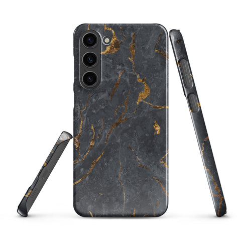 Black Golden Marble - Samsung Snap case Glossy Samsung Galaxy S23 Plus - phone cases