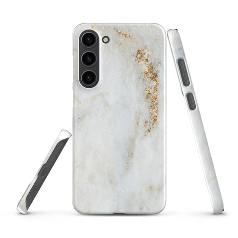 White Golden Marble - Samsung Snap case Glossy Samsung Galaxy S23 Plus - phone cases