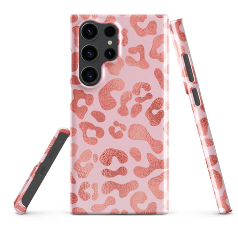 Pink Leopard - Samsung Snap case Glossy Samsung Galaxy S23 Ultra - phone cases