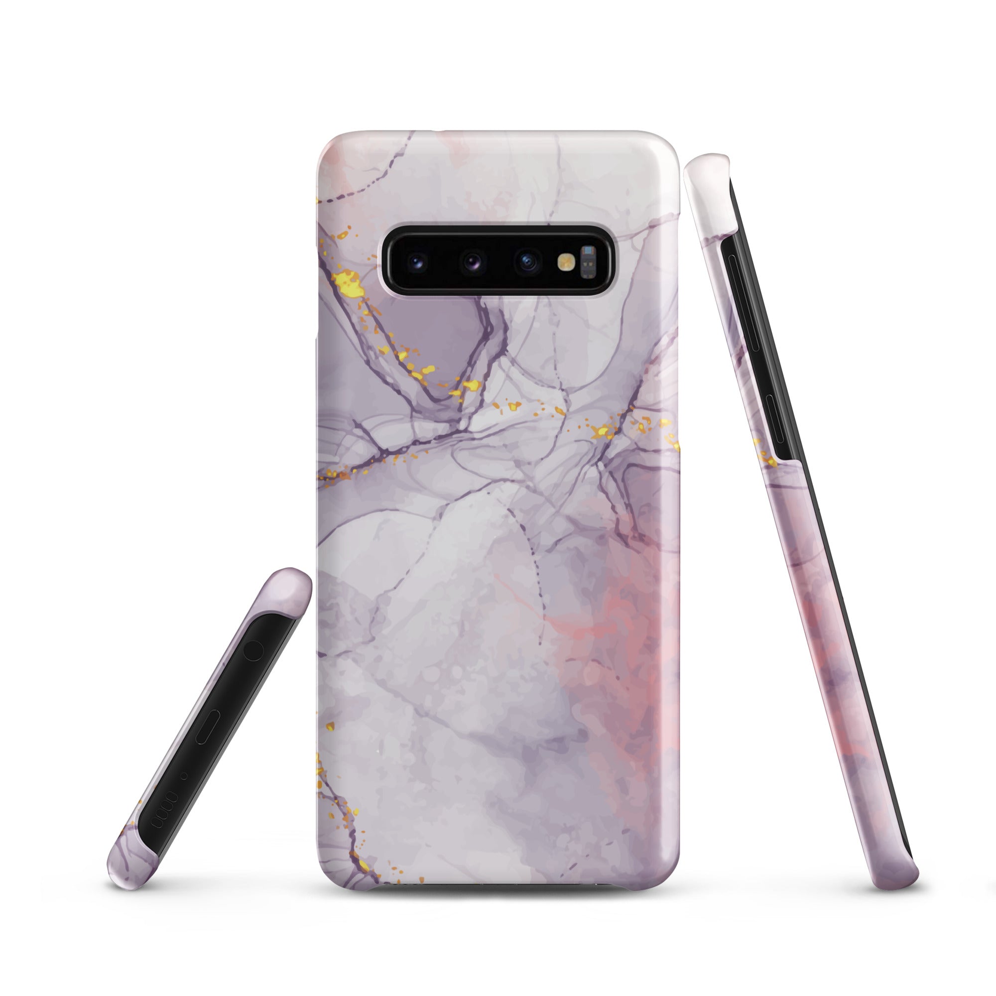 White Liquid Marble - Samsung Snap case Matte Samsung Galaxy S10 - phone cases