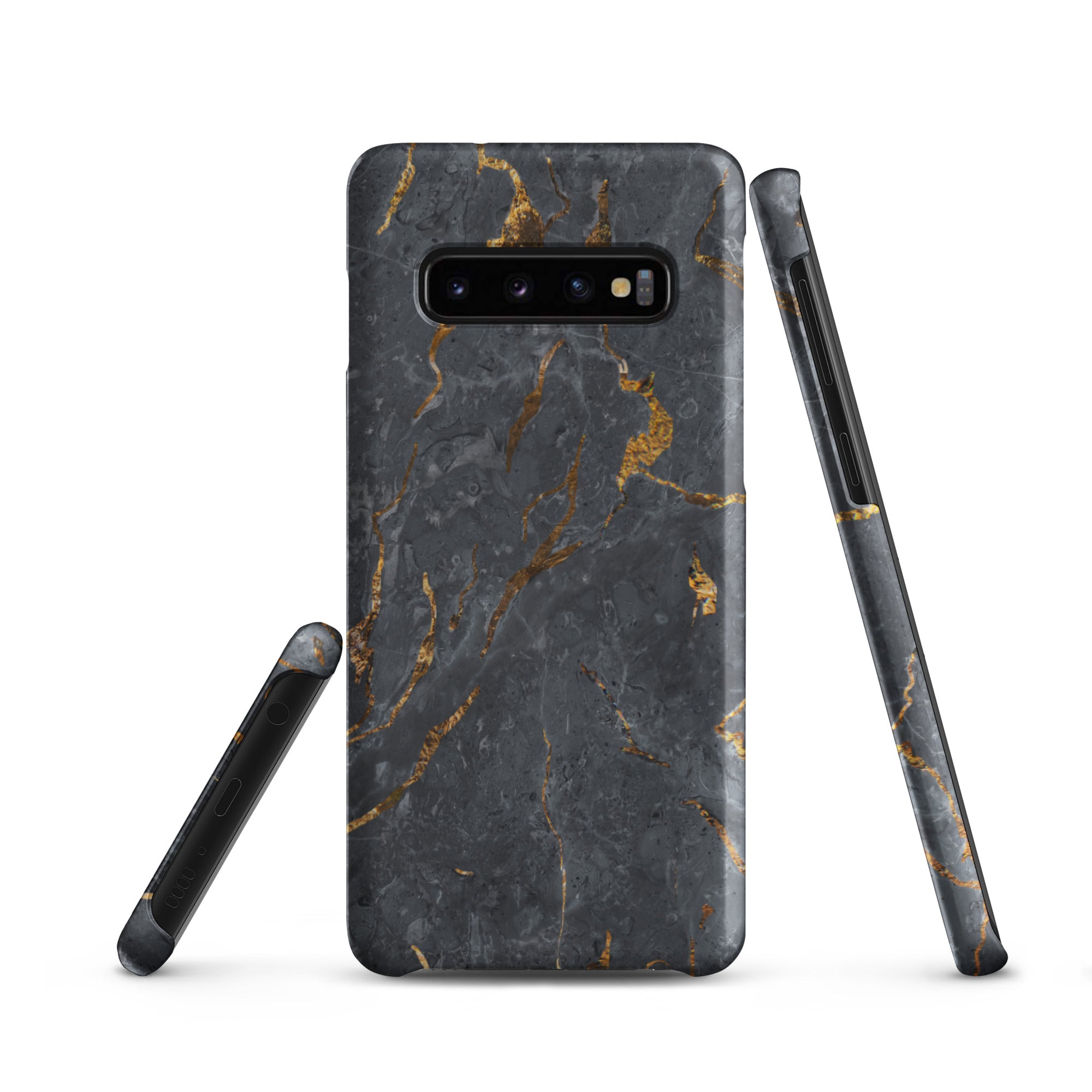 Black Golden Marble - Samsung Snap case Matte Samsung Galaxy S10 - phone cases