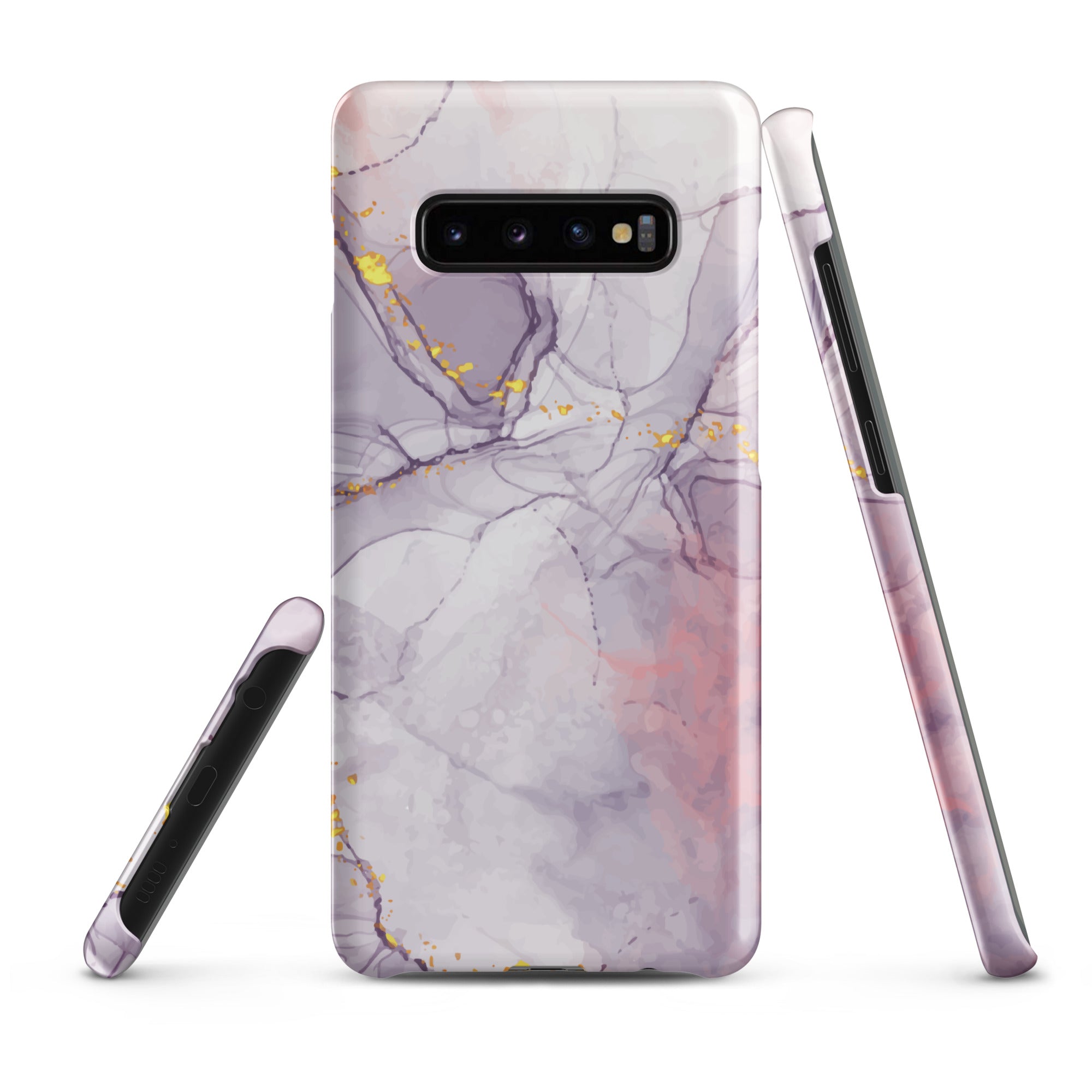 White Liquid Marble - Samsung Snap case Matte Samsung Galaxy S10 Plus - phone cases