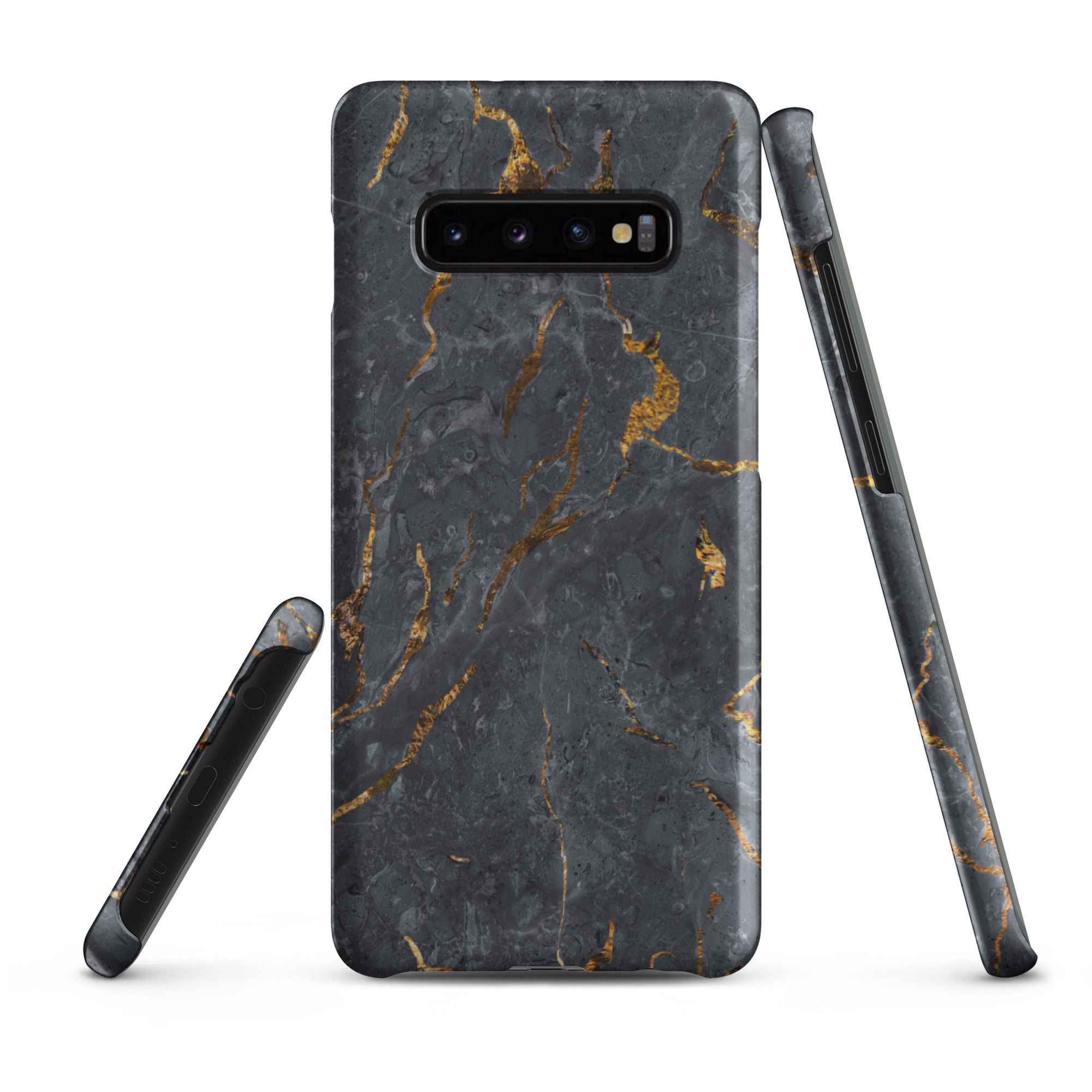 Black Golden Marble - Samsung Snap case Matte Samsung Galaxy S10 Plus - phone cases