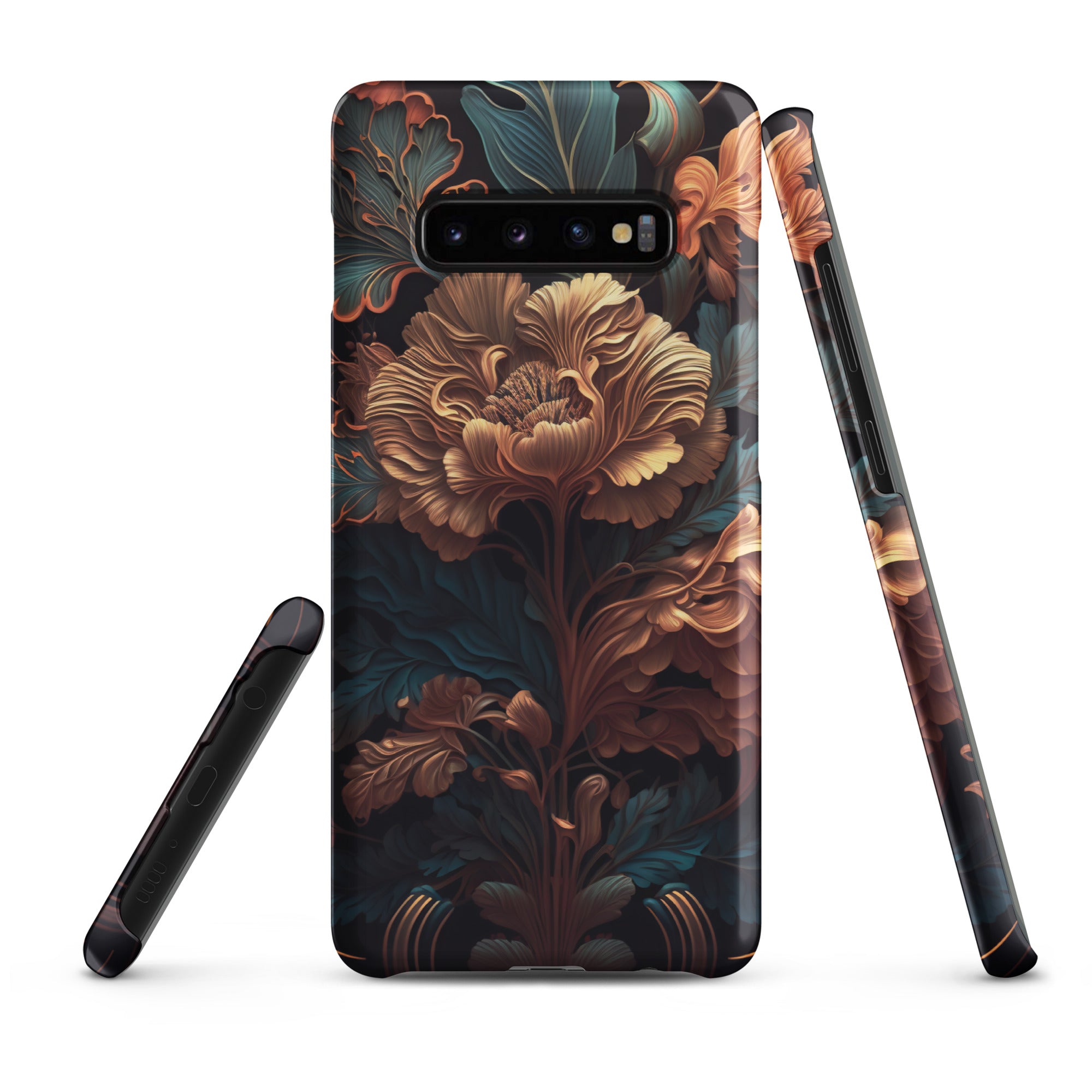 Dark floral - Samsung Snap case Matte Samsung Galaxy S10 Plus - phone cases